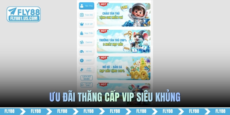 Ưu đãi thăng cấp VIP siêu khủng